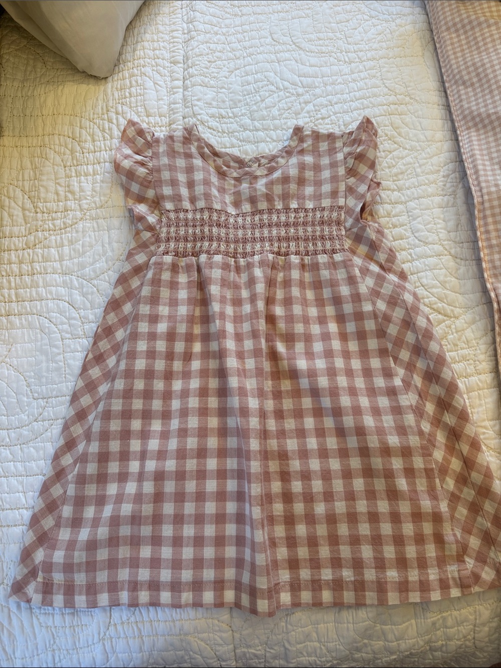 Smocked Pink Gingham Sundress for Girls
